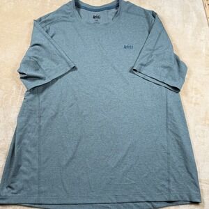 REI Co-op XXL Mens Gray Active T Shirt Performance Hiking Outdoor Top